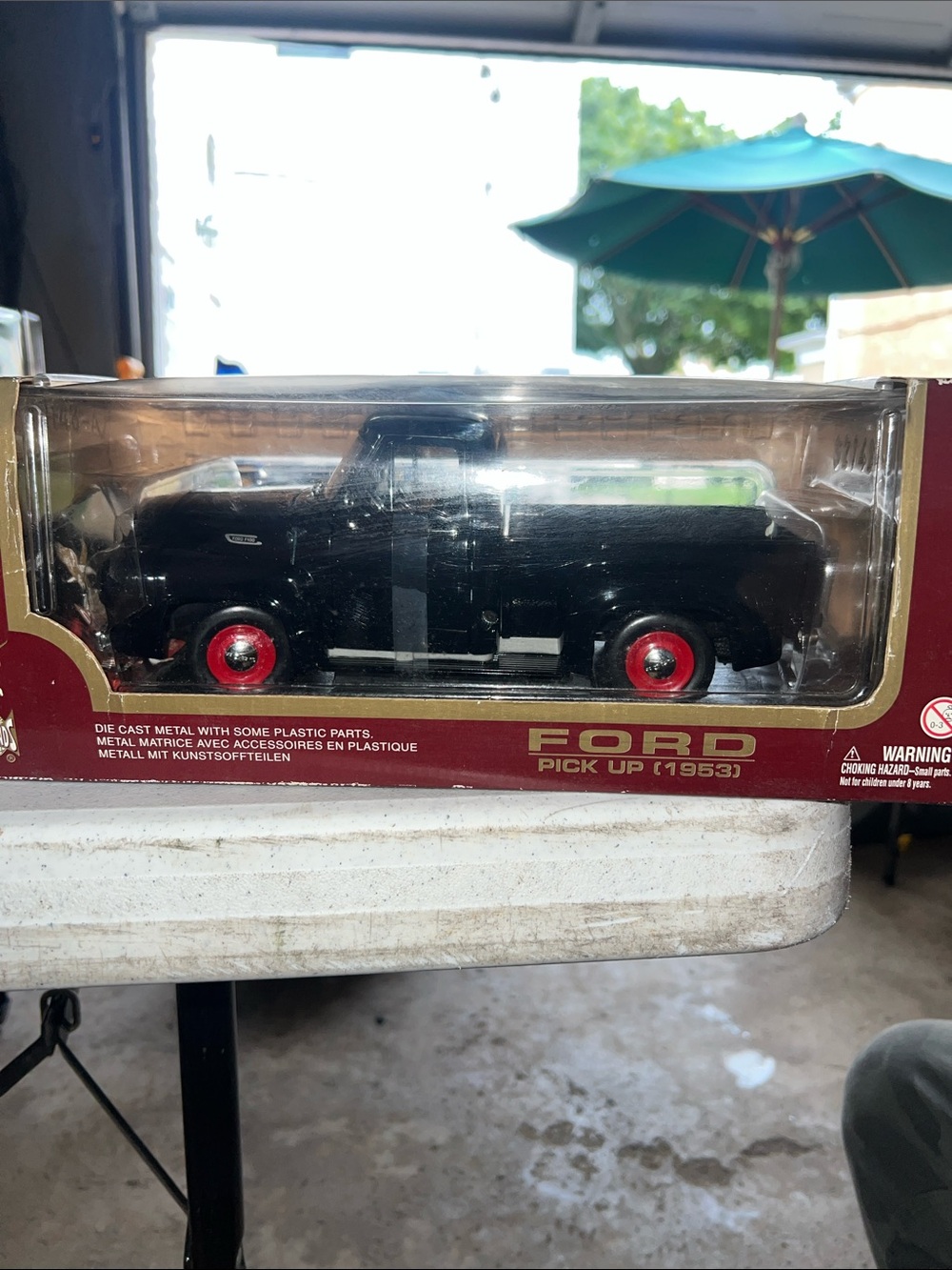 Ford Black Die-Cast Pickup Truck with Red Wheels
